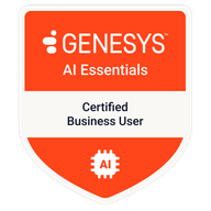 Genesys AI Essentials Certified Business User badge