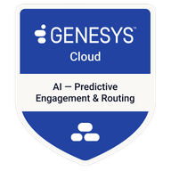 Genesys Cloud AI – Predictive Engagement and Routing badge