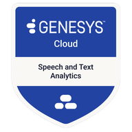 Genesys Cloud Speech and Text Analytics badge