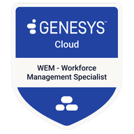 Genesys Cloud WEM – Workforce Management Specialist badge