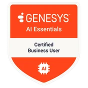 Genesys AI Essentials Certified Business User badge