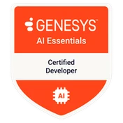 Genesys AI Essentials Certified Developer badge