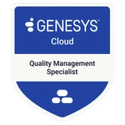 Genesys Cloud Quality Management Specialist badge
